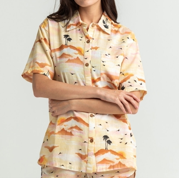 Billabong 1989 Inspired Mystic Beach Button Up Shirt L - Picture 2 of 8